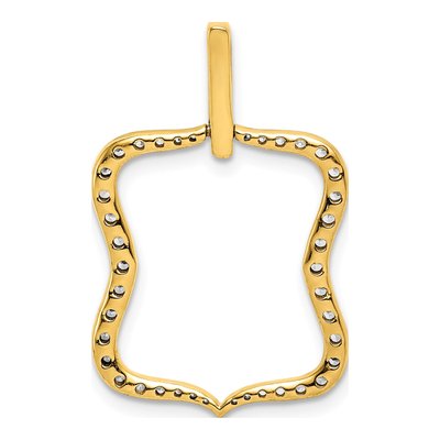 14K Yellow Gold 1/2 ct tw Diamond Fancy Pendant – view 4