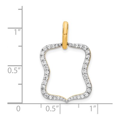 14K Yellow Gold 1/2 ct tw Diamond Fancy Pendant – view 5