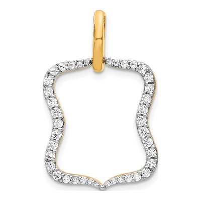 14K Yellow Gold 1/2 ct tw Diamond Fancy Pendant