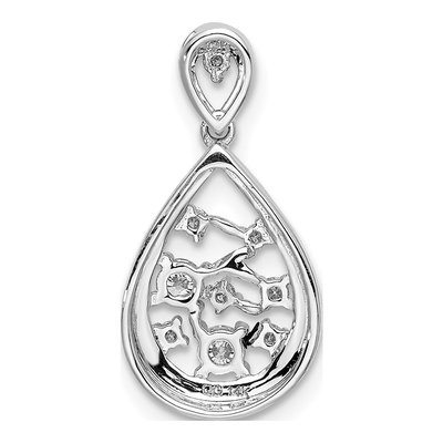 14K White Gold 1/5 ct tw Lab-Grown Diamond Cluster Pendant – view 4