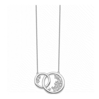 14K White Gold 3/4 ct tw Lab-Grown Diamond Circle Necklace – view 3