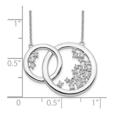 14K White Gold 3/4 ct tw Lab-Grown Diamond Circle Necklace – view 4
