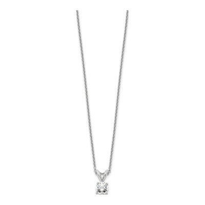 14K White Gold 1/3 ct tw Lab-Grown Diamond Solitaire Necklace – view 3