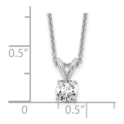 14K White Gold 1/3 ct tw Lab-Grown Diamond Solitaire Necklace – view 4