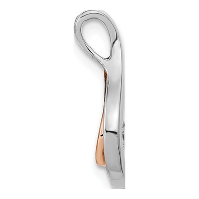 14K Two-Tone Gold 1/15 ct tw Diamond Fancy Slide Pendant – view 2