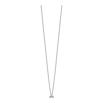 14K White Gold 1/4 ct tw Lab-Grown Diamond Cluster Necklace – view 3