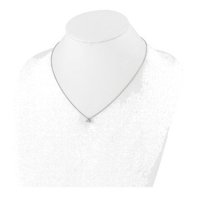 14K White Gold 1/4 ct tw Lab-Grown Diamond Cluster Necklace – view 6