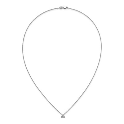 14K White Gold 1/4 ct tw Lab-Grown Diamond Cluster Necklace – view 7