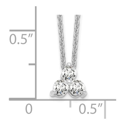 14K White Gold 1/4 ct tw Lab-Grown Diamond Cluster Necklace – view 8