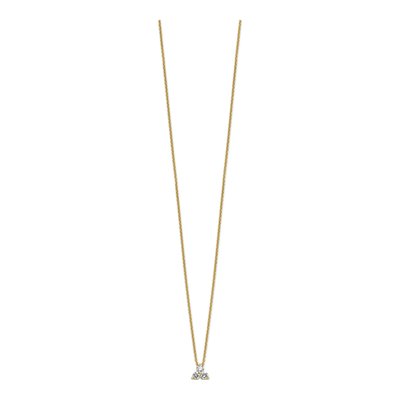 14K Yellow Gold 1/4 ct tw Lab-Grown Diamond Cluster Necklace – view 3