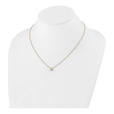 14K Yellow Gold 1/4 ct tw Lab-Grown Diamond Cluster Necklace – view 6
