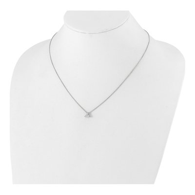 14K White Gold 3/8 ct tw Lab-Grown Diamond Cluster Necklace – view 5