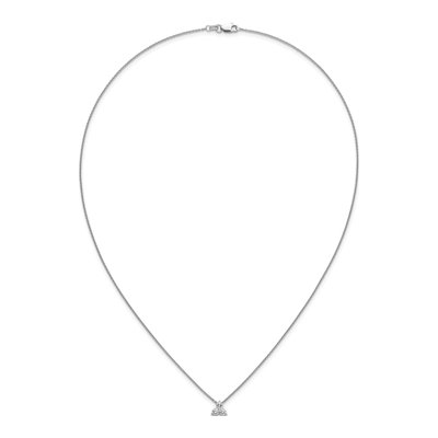 14K White Gold 3/8 ct tw Lab-Grown Diamond Cluster Necklace – view 6