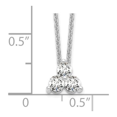 14K White Gold 3/8 ct tw Lab-Grown Diamond Cluster Necklace – view 7