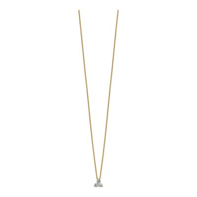14K Yellow Gold 3/8 ct tw Lab-Grown Diamond Cluster Necklace – view 3