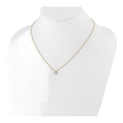 14K Yellow Gold 3/8 ct tw Lab-Grown Diamond Cluster Necklace – view 6