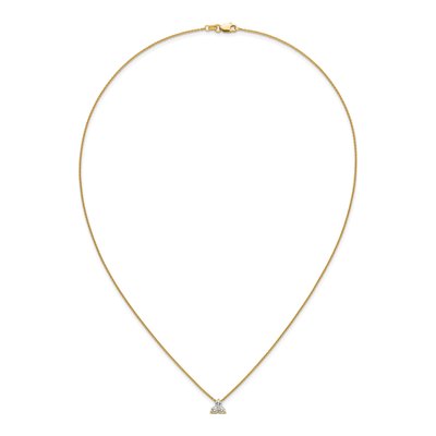 14K Yellow Gold 3/8 ct tw Lab-Grown Diamond Cluster Necklace – view 7