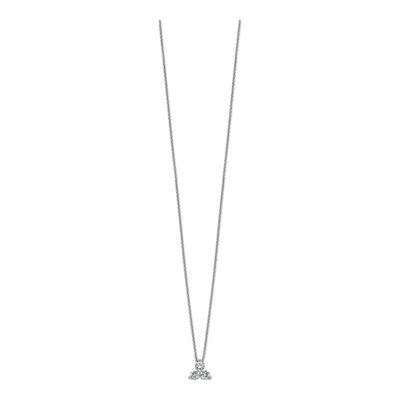 14K White Gold 1/2 ct tw Lab-Grown Diamond Cluster Necklace – view 3