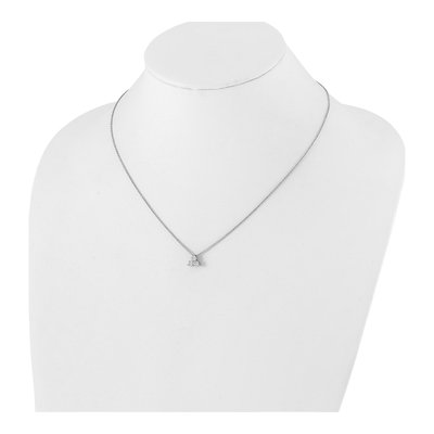 14K White Gold 1/2 ct tw Lab-Grown Diamond Cluster Necklace – view 6