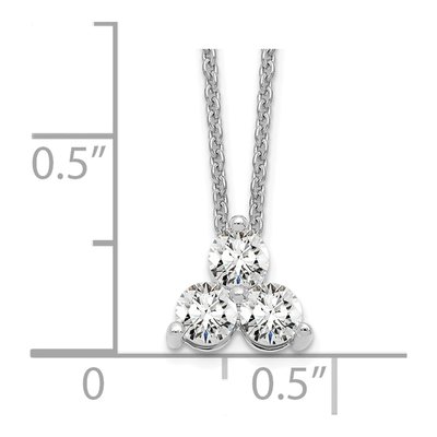 14K White Gold 1/2 ct tw Lab-Grown Diamond Cluster Necklace – view 8