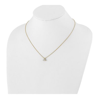 14K Yellow Gold 1/2 ct tw Lab-Grown Diamond Cluster Necklace – view 5