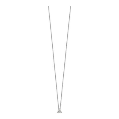 14K White Gold 3/4 ct tw Lab-Grown Diamond Cluster Necklace – view 3