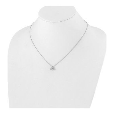 14K White Gold 3/4 ct tw Lab-Grown Diamond Cluster Necklace – view 5