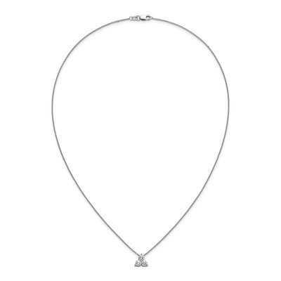 14K White Gold 3/4 ct tw Lab-Grown Diamond Cluster Necklace – view 6