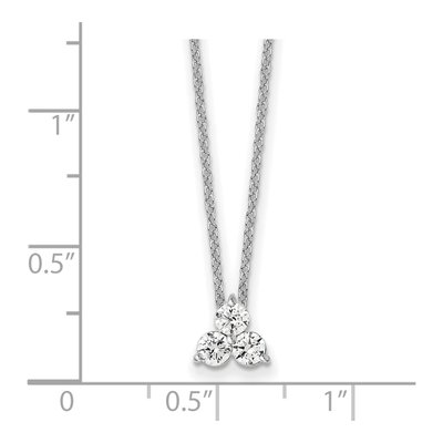 14K White Gold 3/4 ct tw Lab-Grown Diamond Cluster Necklace – view 8