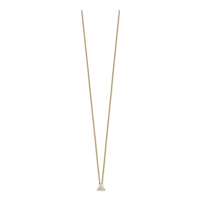 14K Yellow Gold 3/4 ct tw Lab-Grown Diamond Cluster Necklace – view 3