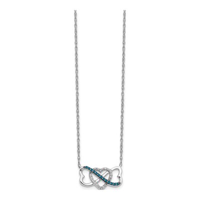 14K White Gold 1/10 ct tw Diamond Heart Pendant Necklace – view 3