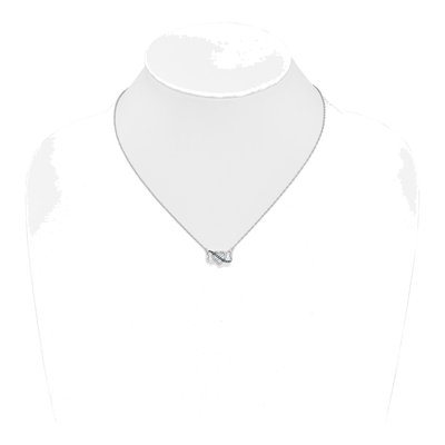 14K White Gold 1/10 ct tw Diamond Heart Pendant Necklace – view 4