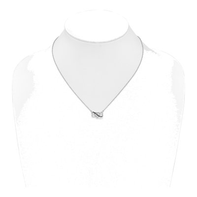 10K White Gold 1/10 ct tw Black Diamond Heart Pendant Necklace – view 4