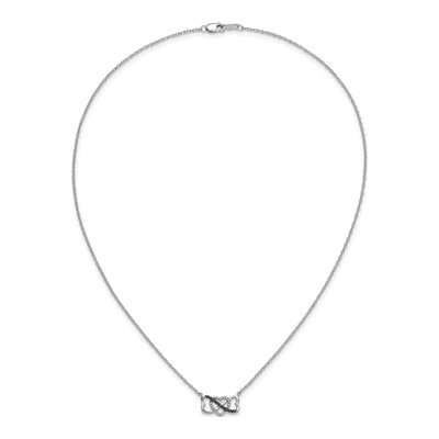 14K White Gold 1/10 ct tw Diamond Heart Pendant Necklace – view 5