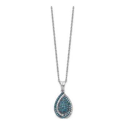 14K White Gold 1/2 ct tw Diamond Teardrop Pendant Necklace – view 3