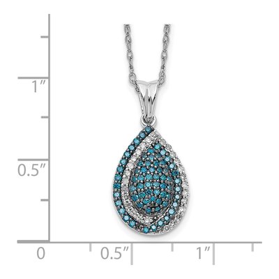 14K White Gold 1/2 ct tw Diamond Teardrop Pendant Necklace – view 4