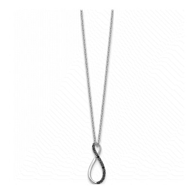 14K White Gold 1/15 ct tw Diamond Infinity Pendant Necklace – view 3