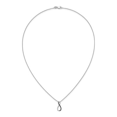 14K White Gold 1/15 ct tw Diamond Infinity Pendant Necklace – view 5