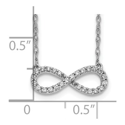 10K White Gold 1/6 ct tw Diamond Infinity Pendant Necklace – view 3