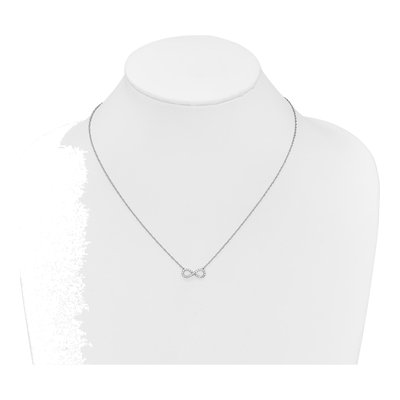 10K White Gold 1/6 ct tw Diamond Infinity Pendant Necklace – view 4