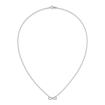 14K White Gold 1/6 ct tw Diamond Infinity Pendant Necklace – view 5