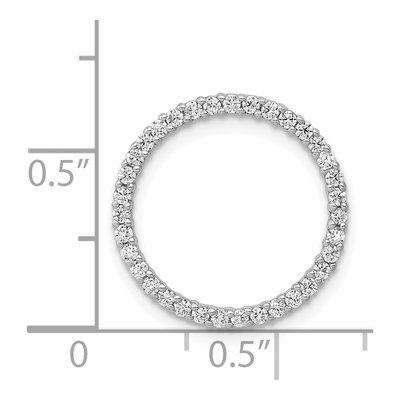 14K White Gold 1/3 ct tw Diamond Circle Slide Pendant – view 5