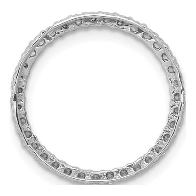 14K White Gold 1/3 ct tw Lab-Grown Diamond Circle Slide Pendant – view 4