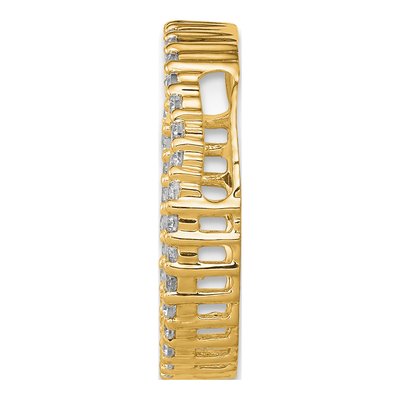 14K Yellow Gold 1/3 ct tw Diamond Circle Slide Pendant – view 2