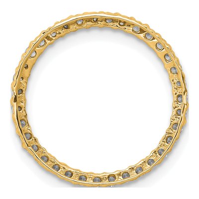 14K Yellow Gold 1/3 ct tw Diamond Circle Slide Pendant – view 3