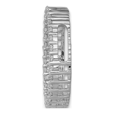 14K White Gold 3/8 ct tw Diamond Circle Slide Pendant – view 3