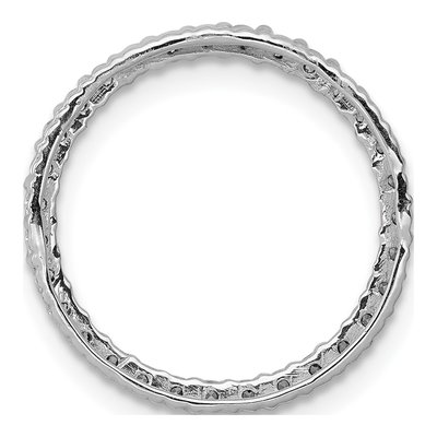 14K White Gold 3/8 ct tw Diamond Circle Slide Pendant – view 4