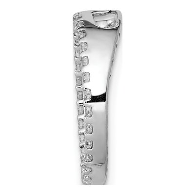 14K White Gold 1/4 ct tw Diamond Circle Slide Pendant – view 3