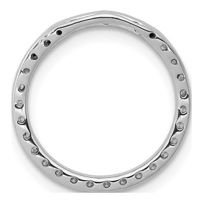 14K White Gold 1/4 ct tw Diamond Circle Slide Pendant – view 4