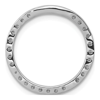 14K White Gold 1/2 ct tw Diamond Circle Slide Pendant – view 4